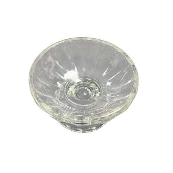 Two 2 Vintage Sherbert/Ice Cream Dessert Bowl 2.25" Glass Fancy - Picture 5 of 5